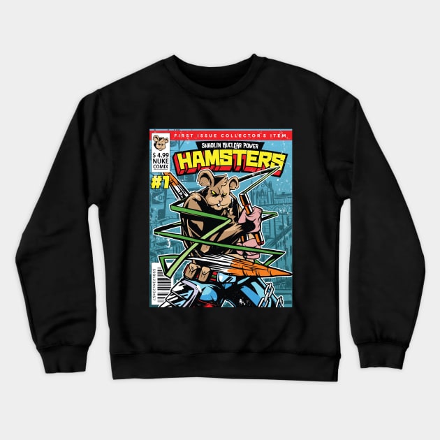 Super Ninja Hamsters Comics Crewneck Sweatshirt by Hmus